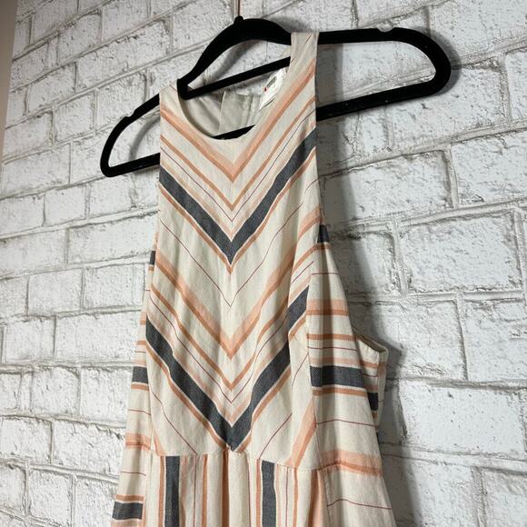 The Jetset Diaries TJD Dress Brighten Maxi Stripe Cotton White Blue Pink M - Picture 6 of 7